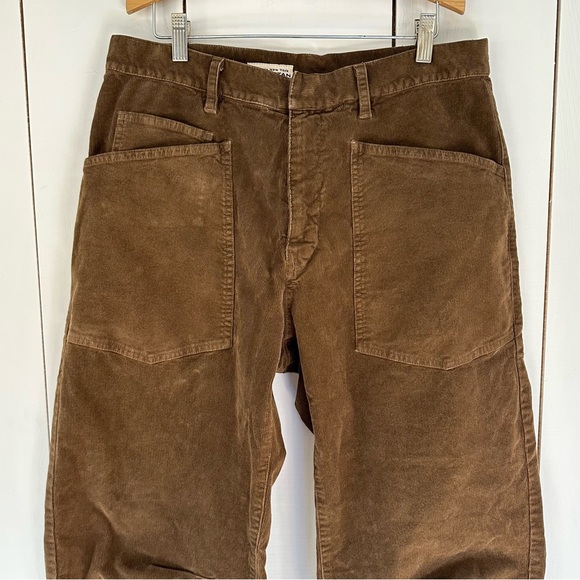 Nili Lotan Shon Corduroy Pant Sz 10 Brown Barrel Horseshoe - Picture 7 of 13